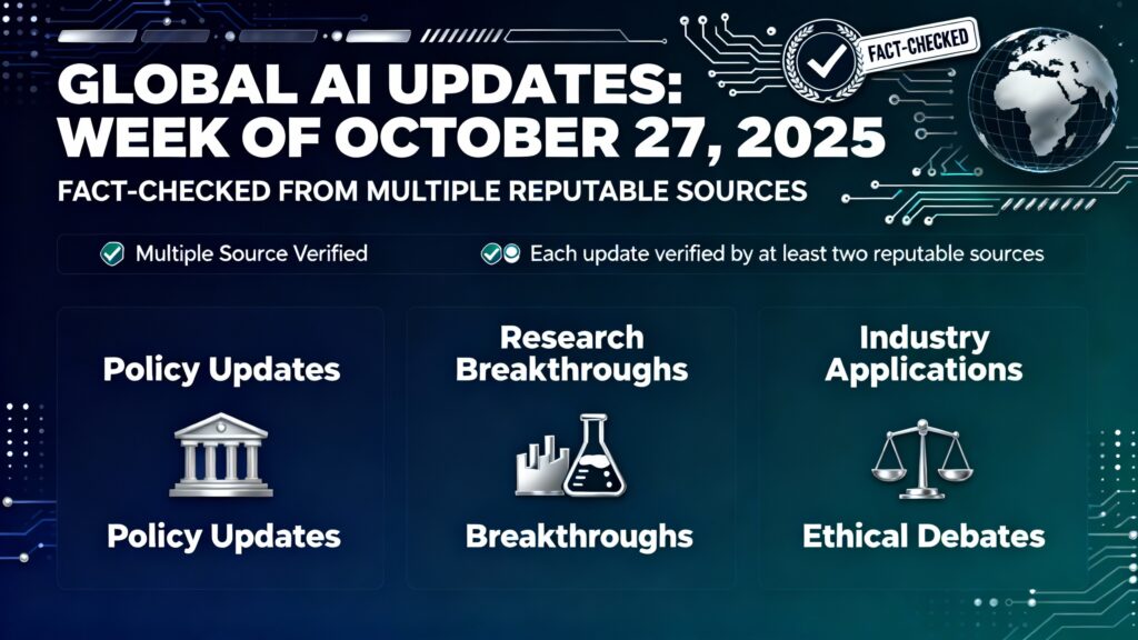 Global AI Update – October 27, 2025: The Biggest Stories Shaping the Future of Artificial Intelligence