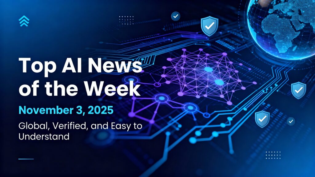 Top AI News of the Week (November 3, 2025): Global, Verified, and Easy to Understand