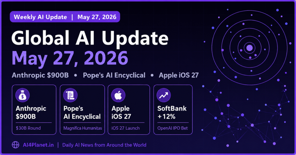 Global AI Update – May 27, 2026: Anthropic Hits $900B, the Pope Weighs In, and Apple Bets on Gemini