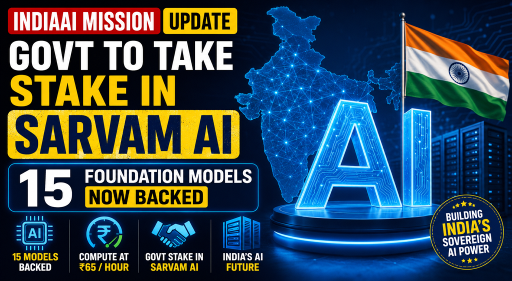 IndiaAI Mission Update: Govt to Take Stake in Sarvam AI, 15 Foundation Models Now Backed