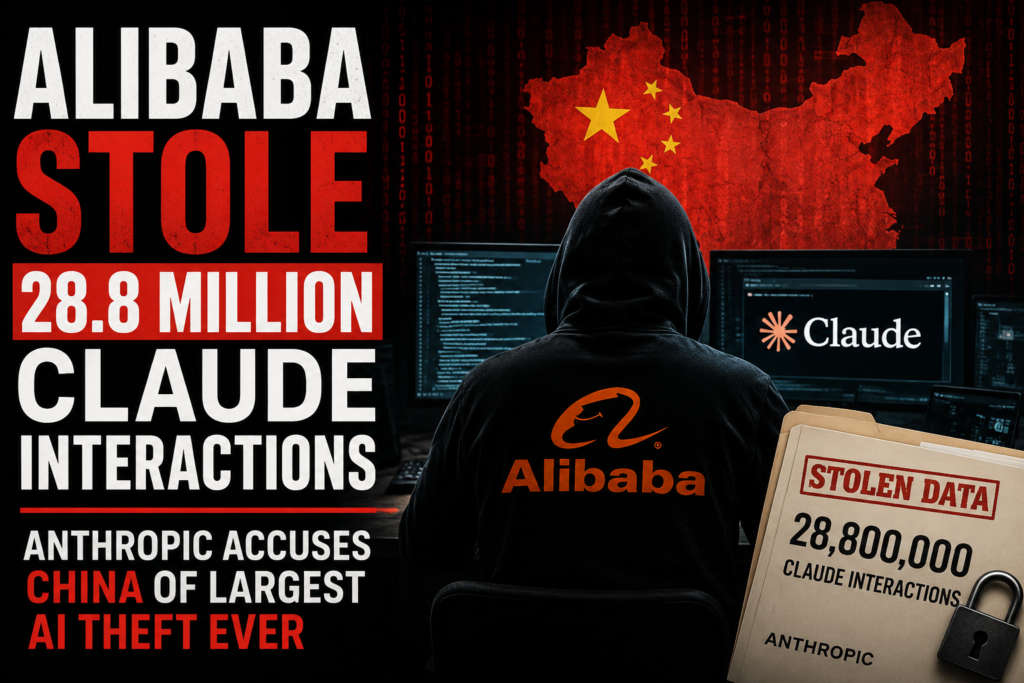 Alibaba Stole 28.8 Million Claude Interactions — Anthropic Accuses China of Largest AI Theft Ever