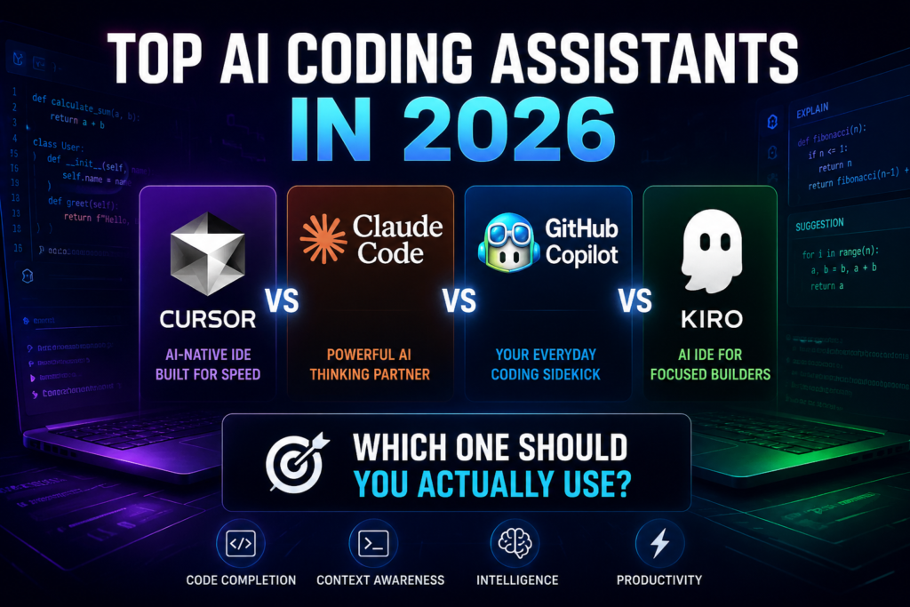 Top AI Coding Assistants in 2026: Cursor vs Claude Code vs GitHub Copilot vs Kiro — Which One Should You Actually Use?